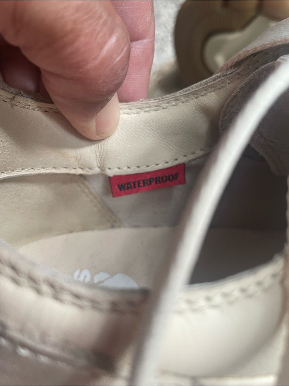 Sorel Caribou X Waterproof Sneakers in Bleached Ceramic Leather in SZ 8 - Picture 3 of 10